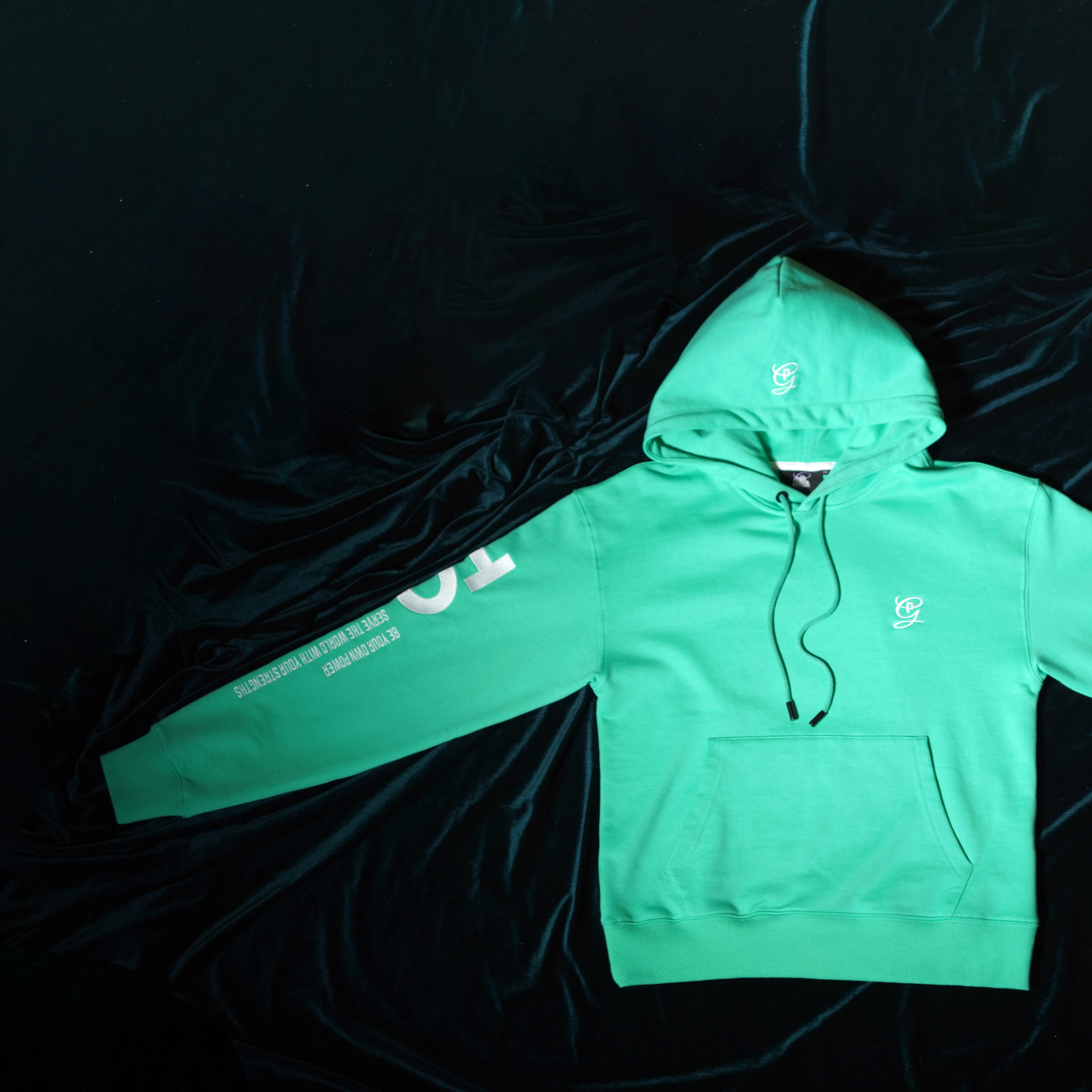 Posh_Gangsta_Tracksuit_Ebullient_Green_Hoodie_Front_Left_Cuff