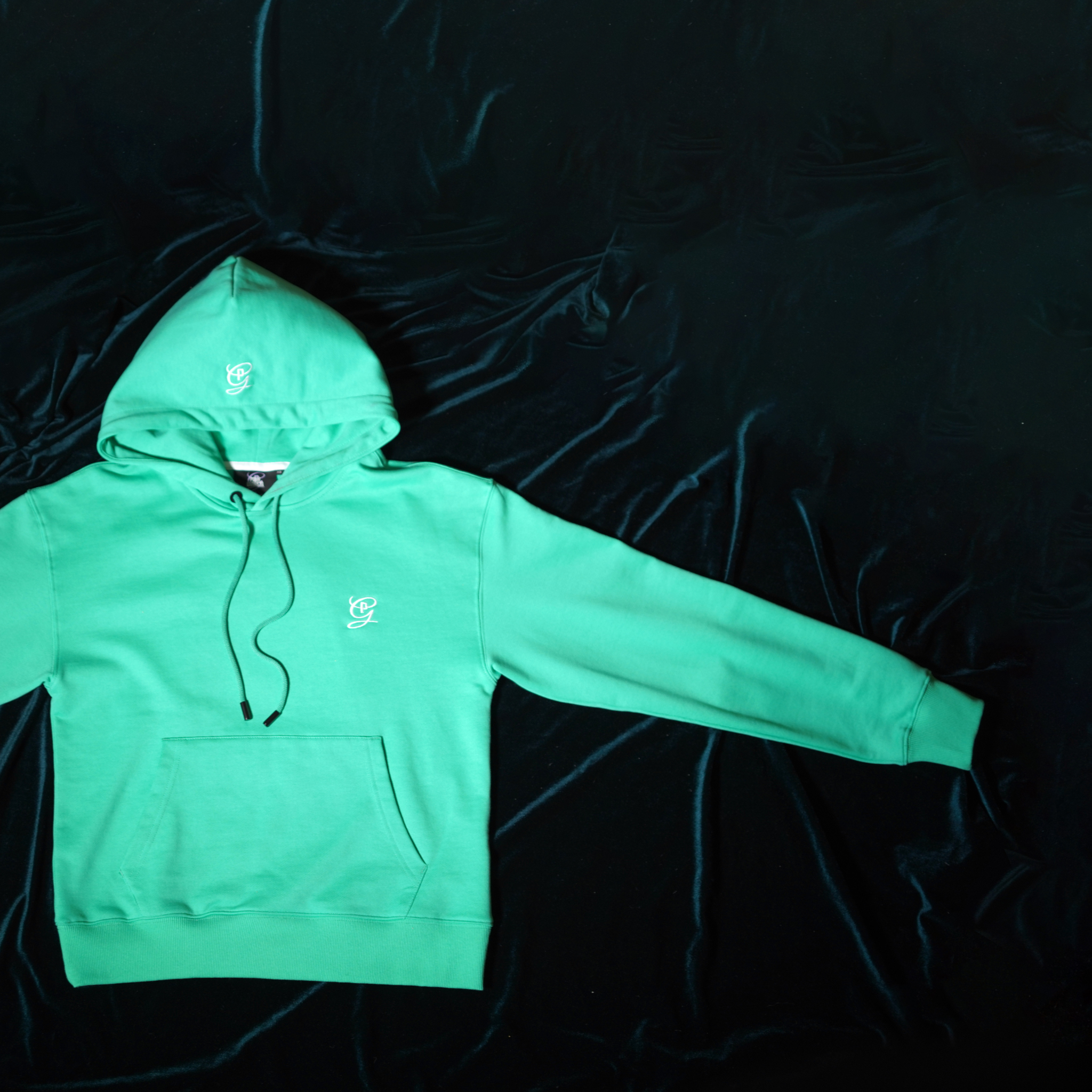 Posh_Gangsta_Tracksuit_Ebullient_Green_Hoodie_Front_Right_Cuff